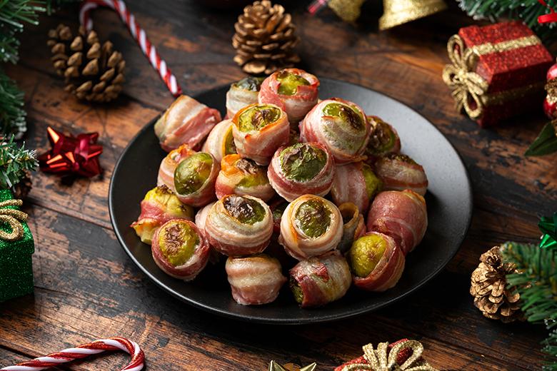 Rosenkohl im Speckmantel