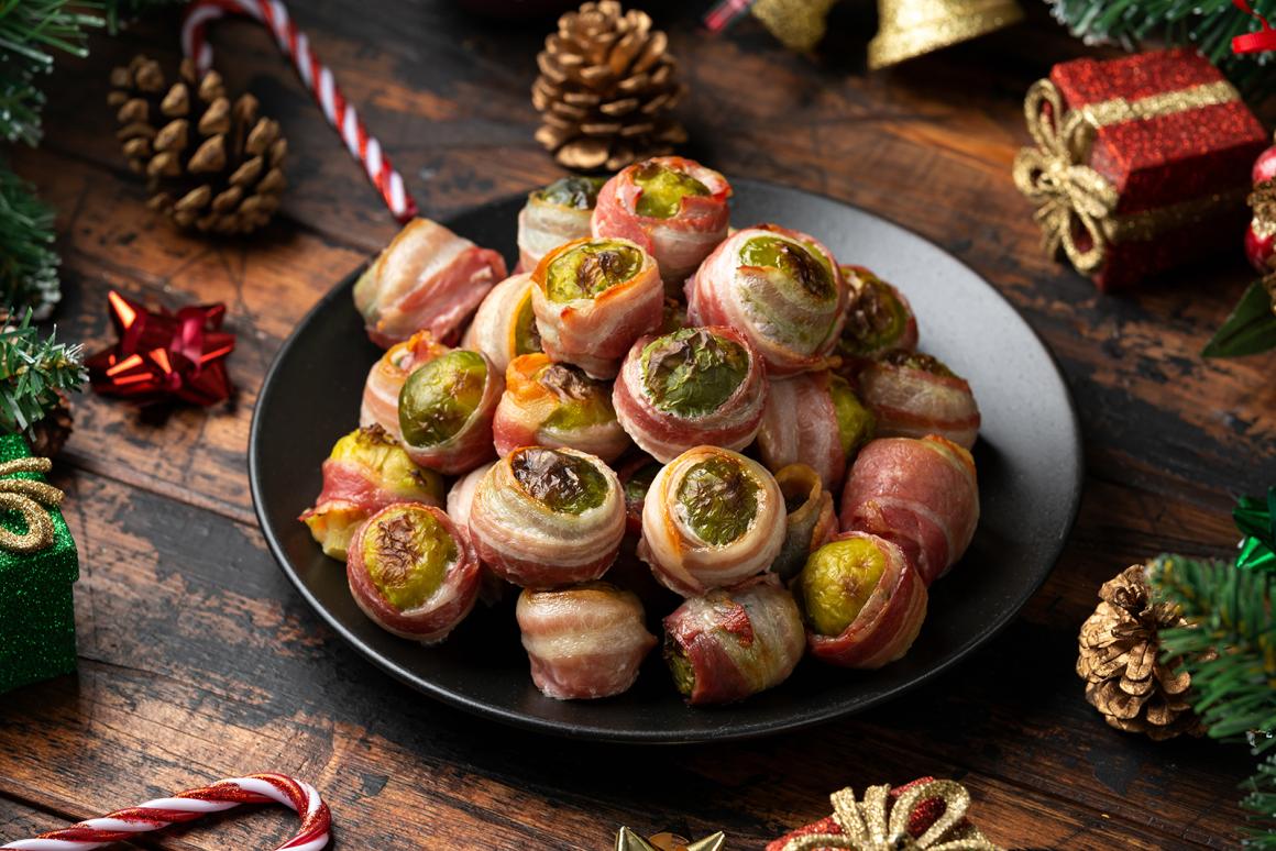 Rosenkohl im Speckmantel