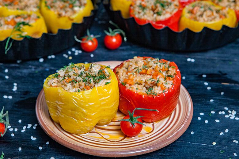 Gefüllte Peperoni mit Bulgur