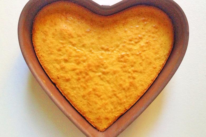 Herz-Cake mit weisser Schokolade