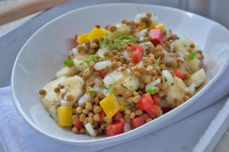Bananenlinsen-Salat