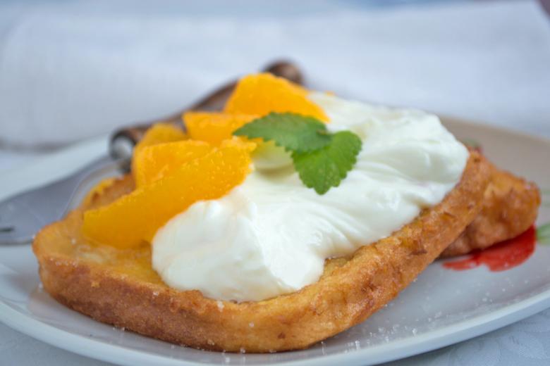 Quarktoast-Dessert