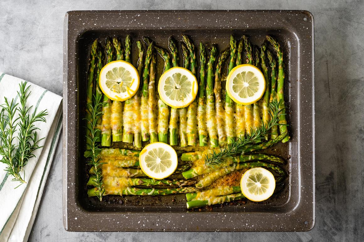 Gebackener Zitronenspargel