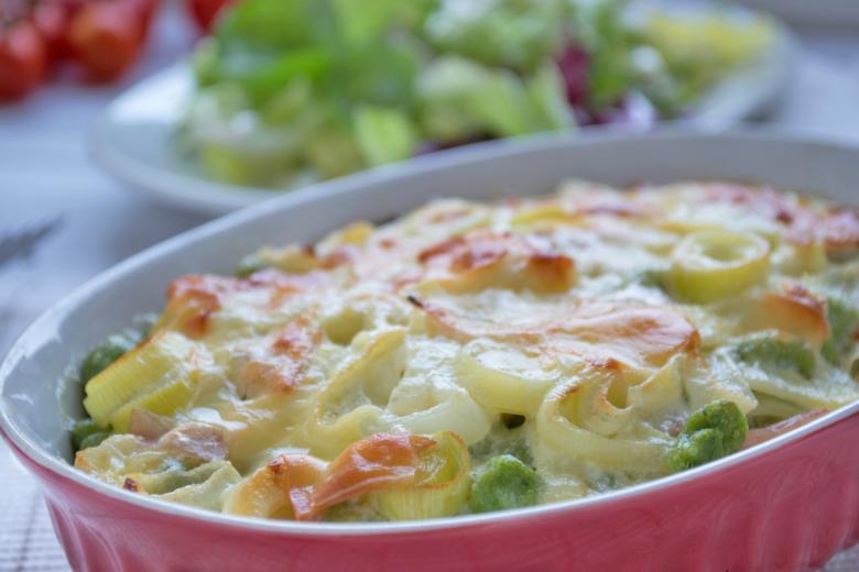 Spätzli- Gratin mit Lauch