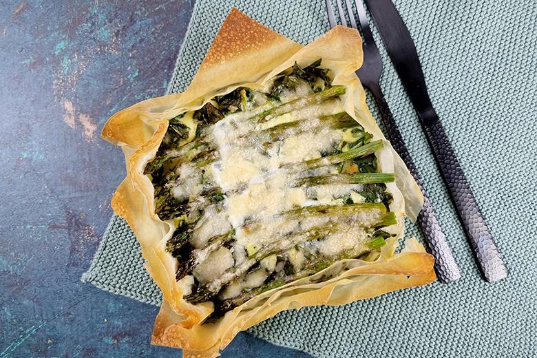 Spargel-Tarte mit Bärlauch