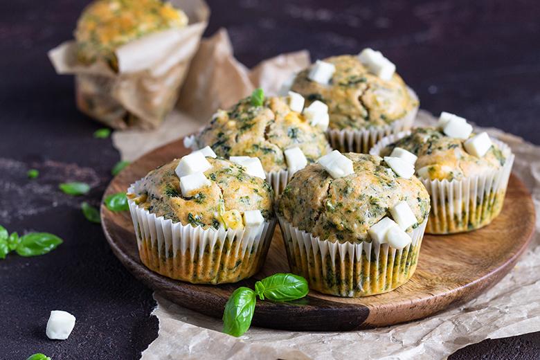 Spinat-Muffins mit Feta