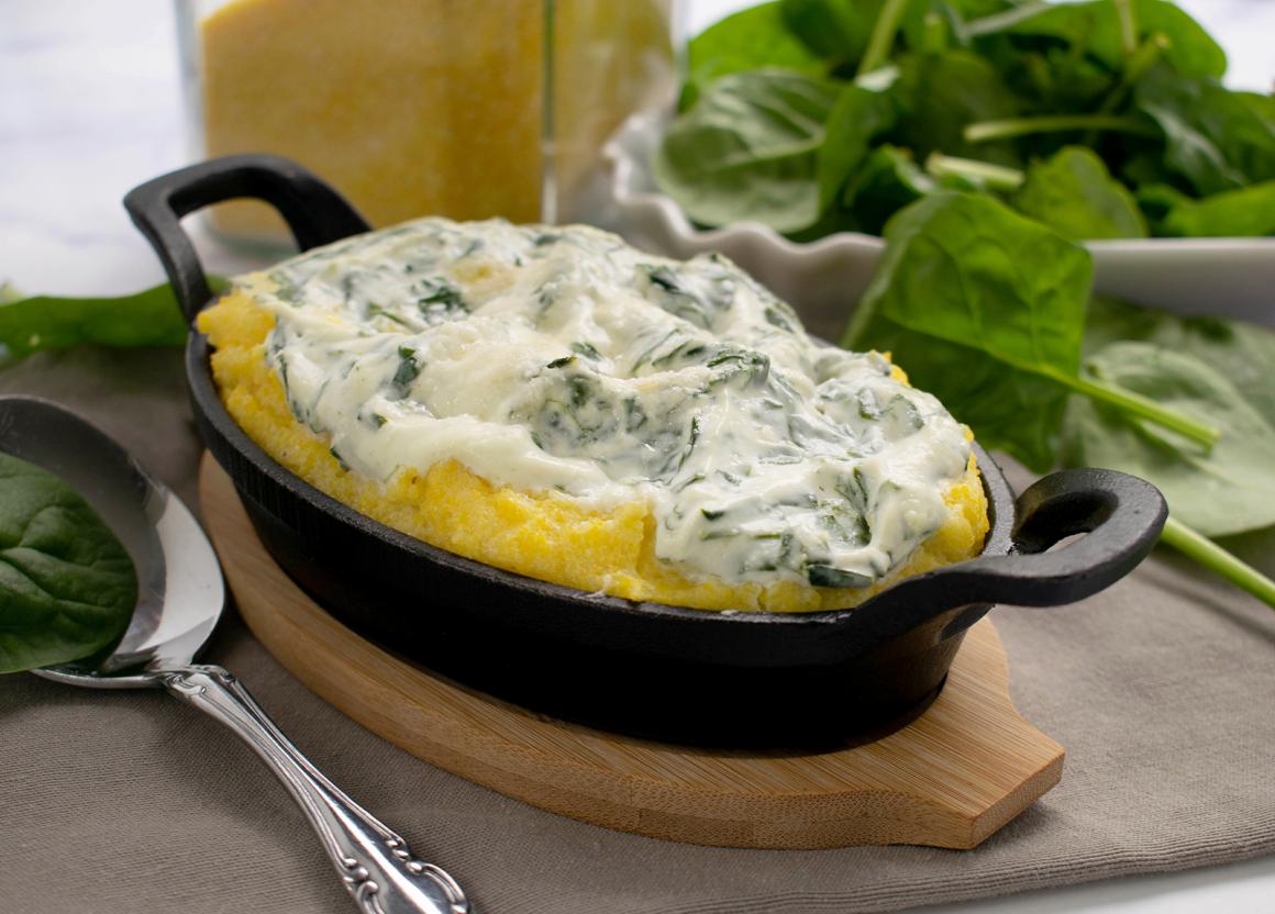 Polenta Auflauf mit Spinat