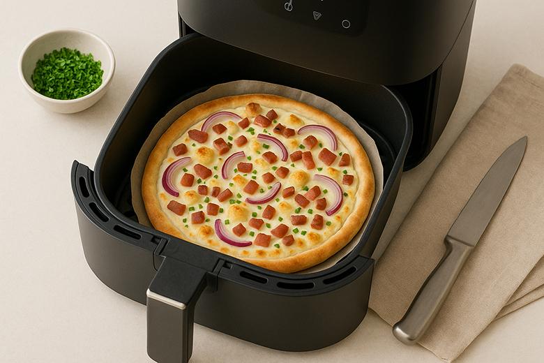 Flammkuchen aus der Heissluftfritteuse