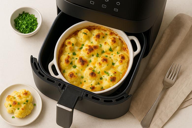 Blumenkohl-Käse-Auflauf aus dem Airfryer