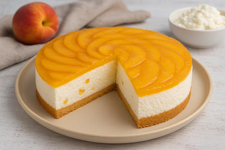 Ricotta-Pfirsich-Torte