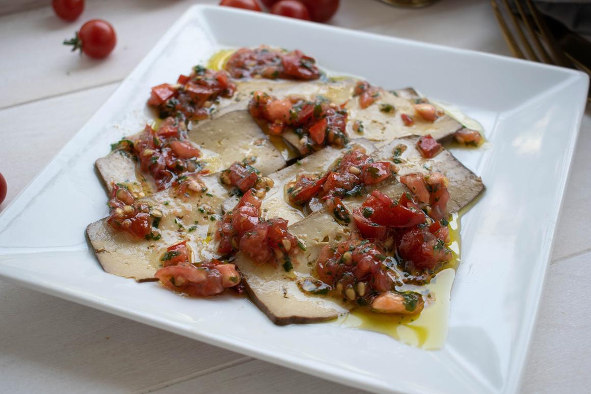 Räuchertofu-Carpaccio