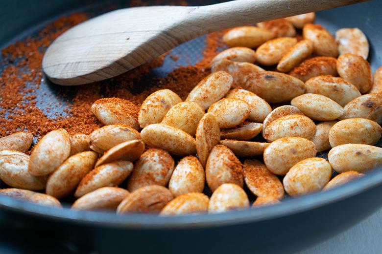 Geröstete Salzmandeln