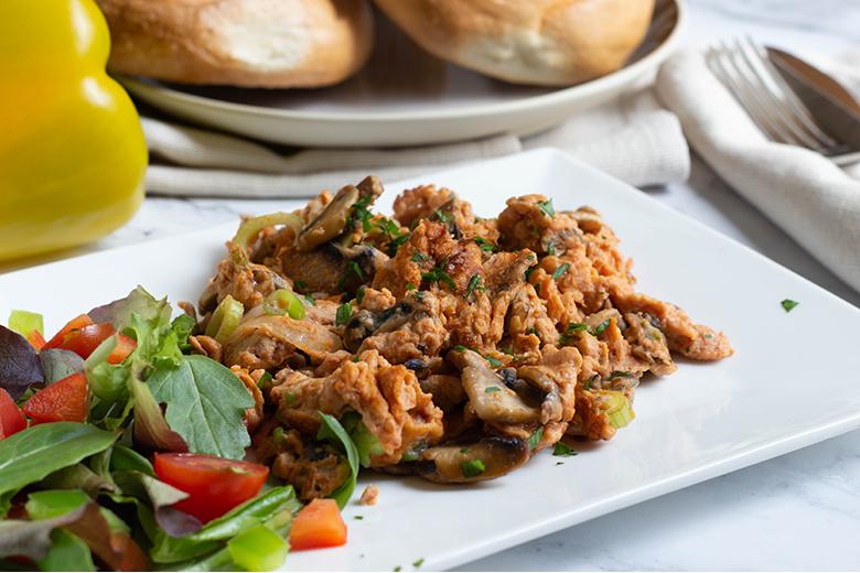 Champignons-Rührei mit Paprikamark