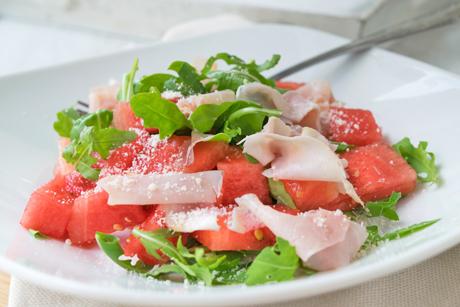 Wassermelonen-Rucola-Teller