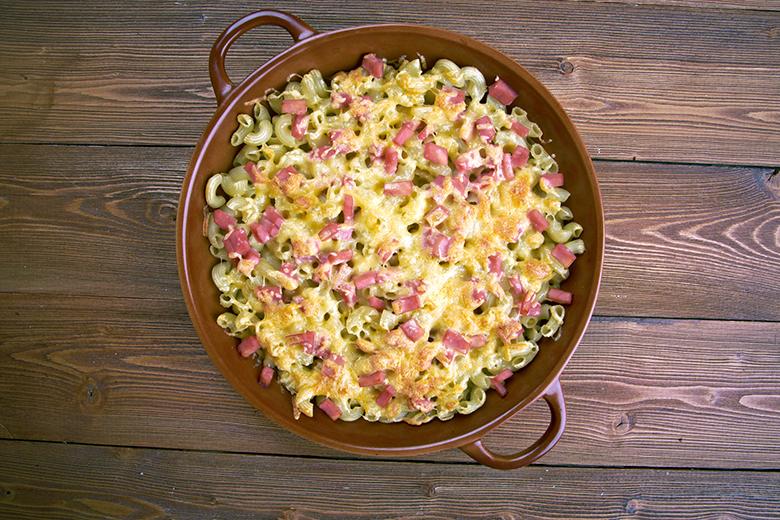 Hörnligratin ohne Ei