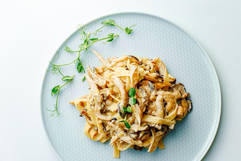 Sommerliche Austernpilz-Tagliatelle