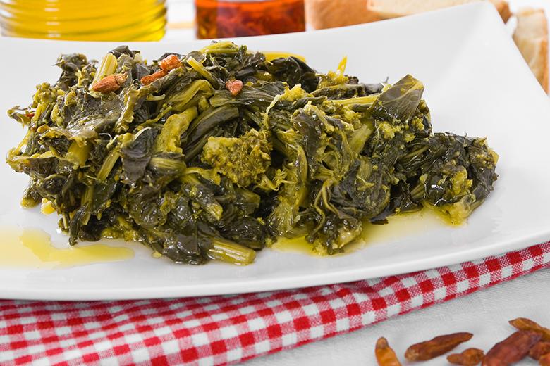 Cime di rapa aus der Pfanne