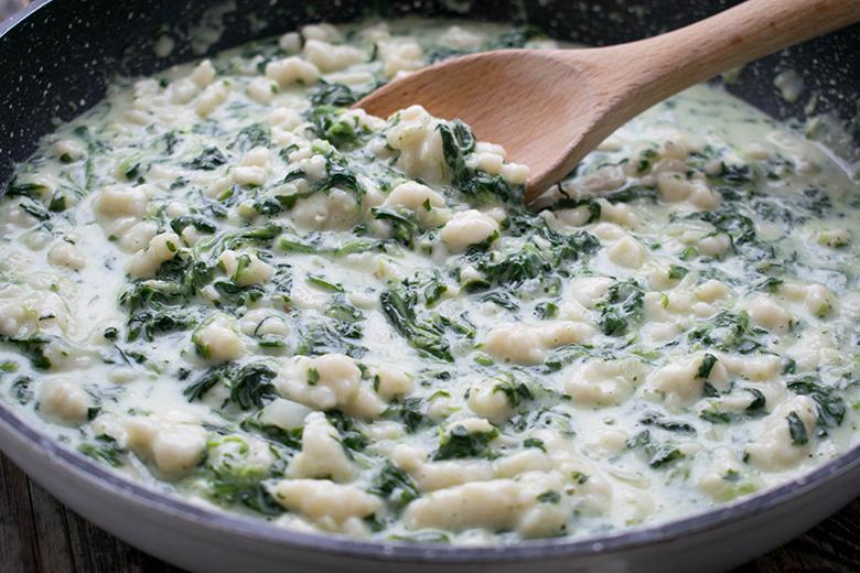 Spätzli mit Mangold