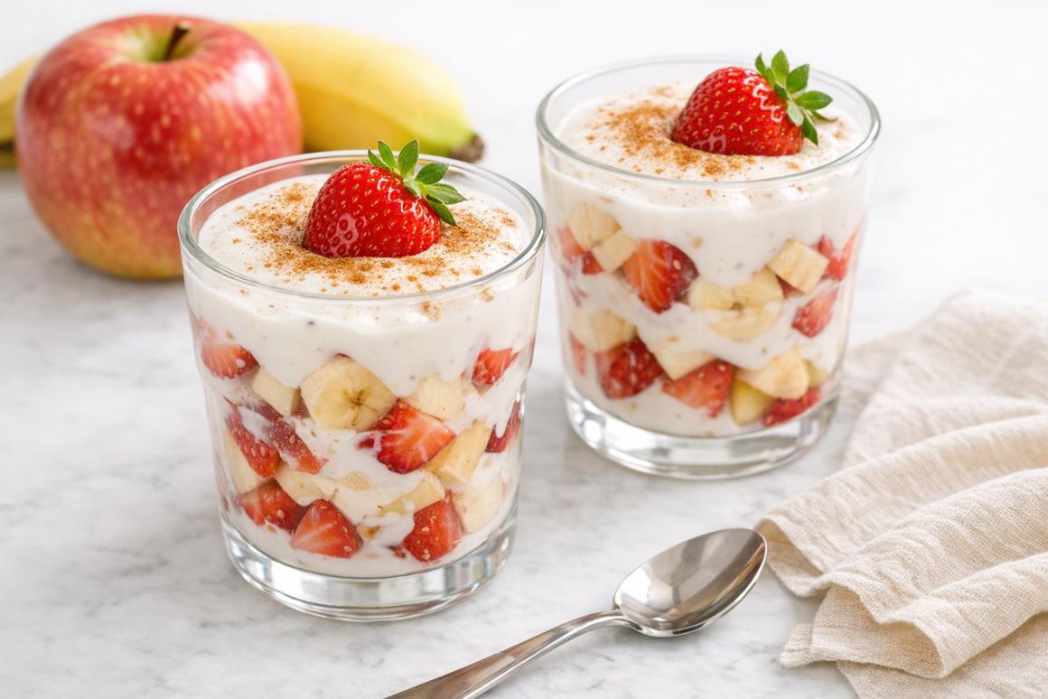 Obstsalat mit Zimtjoghurt
