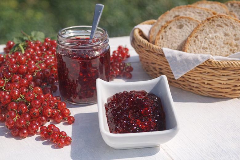 Schwarzes Johannisbeergelee mit Rum