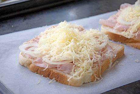 Schinken-Bauernhof-Toast