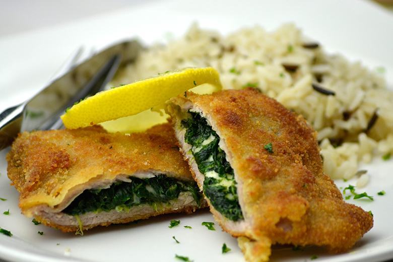 Cordon bleu mit Spinat