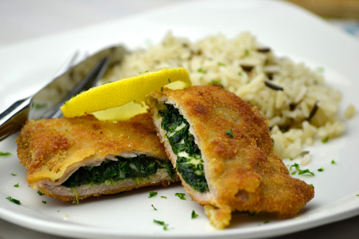 Cordon bleu mit Spinat