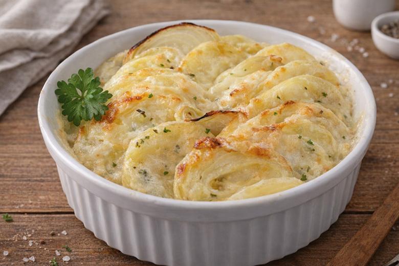 Zwiebel-Kartoffelgratin