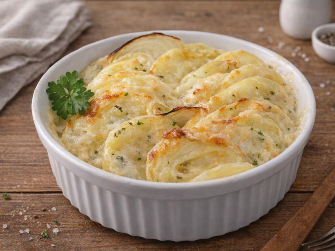 Zwiebel-Kartoffelgratin
