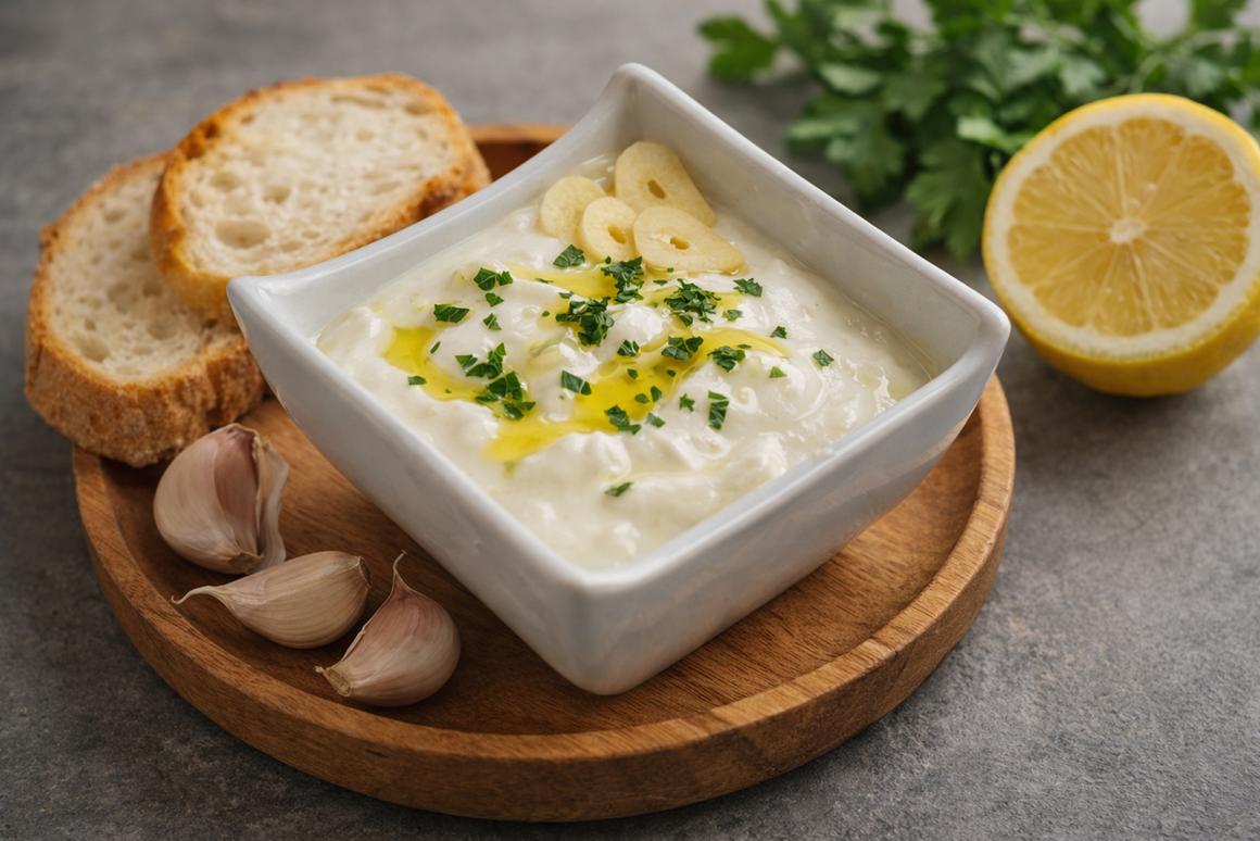Türkische Joghurt-Knoblauch-Zitronen-Sauce