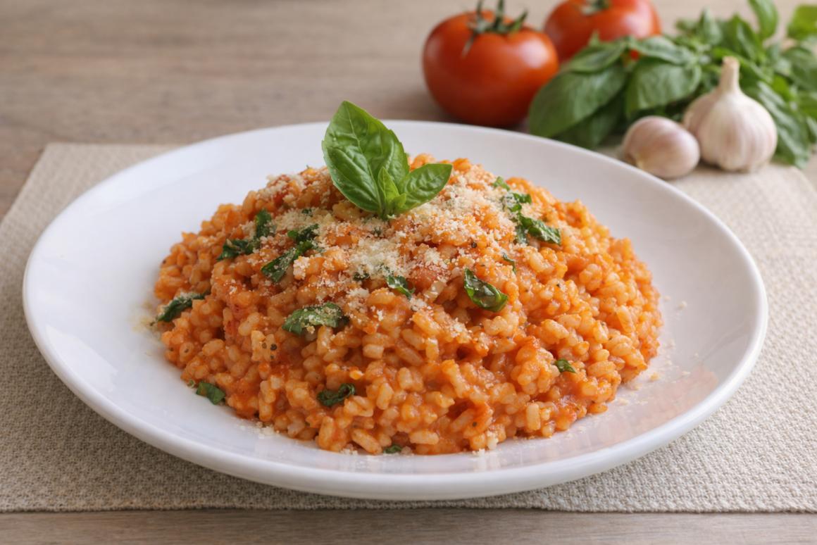 Risotto mit Tomaten und Knoblauch