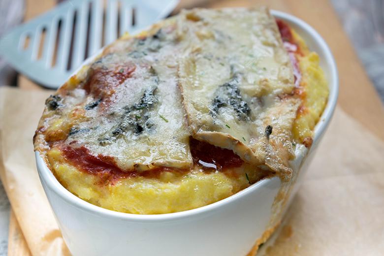 Polentagratin mit Gorgonzola