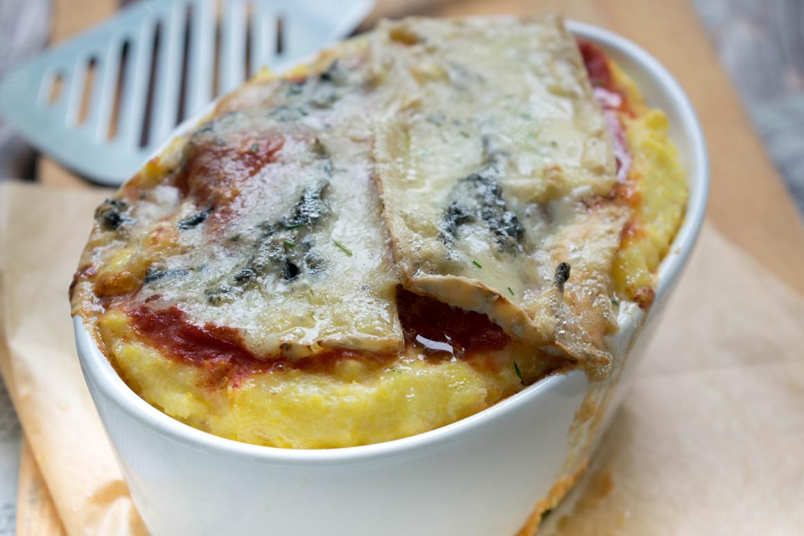 Polentagratin mit Gorgonzola