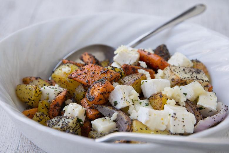 Gemischtes Grillgemüse mit Mohn