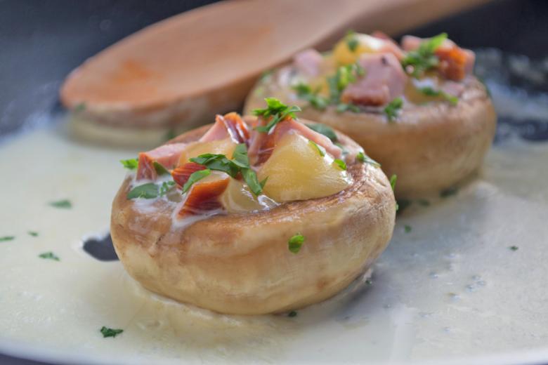 Low-Carb Schinken-Champignons