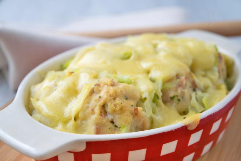 Sauerkraut-Knödel-Gratin