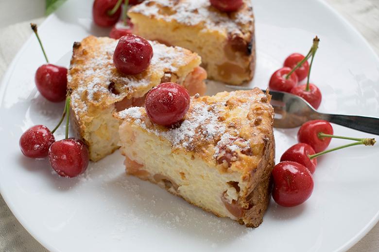 Reiskuchen mit Kirschen