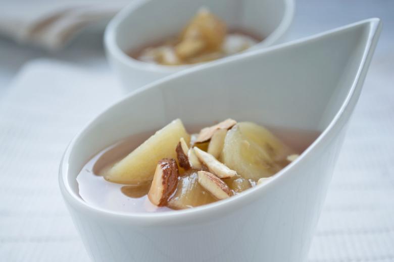 Rhabarberkompott mit Banane