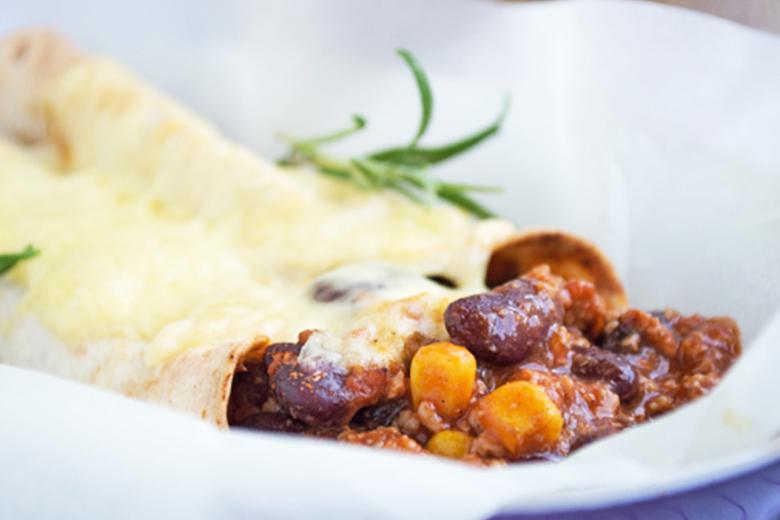 Feurige Hackfleisch Tortillas