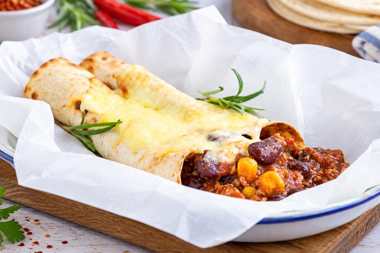 Feurige Hackfleisch Tortillas