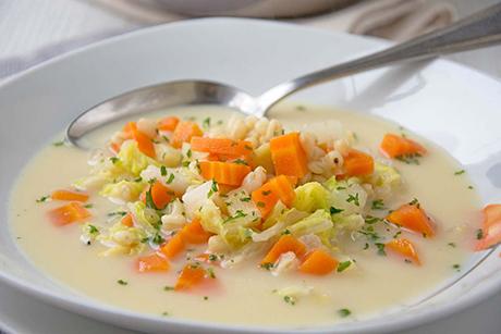 Gersten- Krautstiel- Suppe