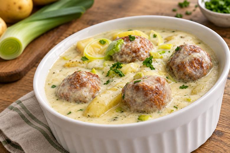 Kartoffelragout mit Lauch