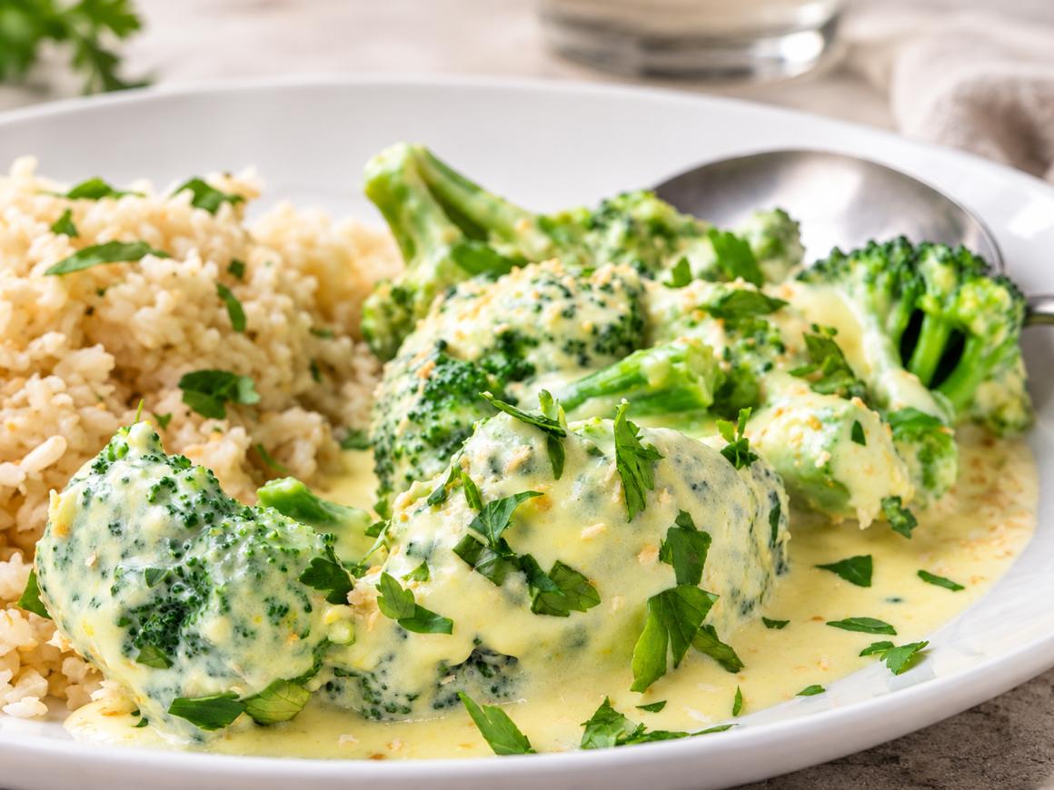 Broccoli an Kokossauce