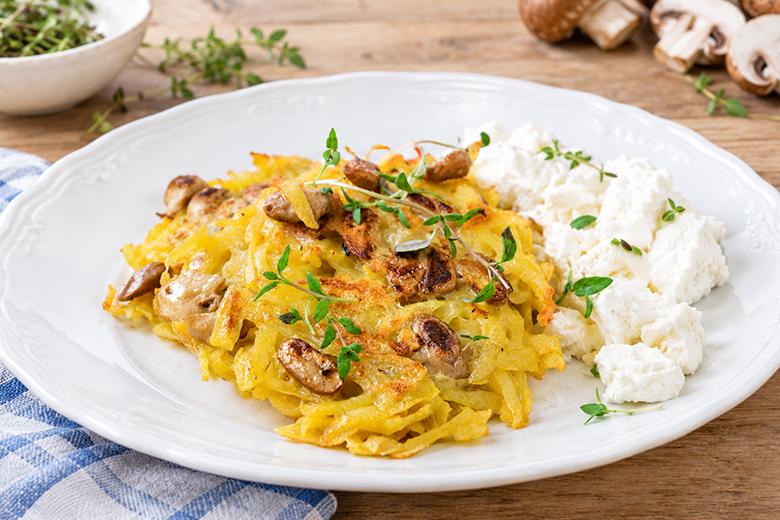 Röstitaler mit Champignons