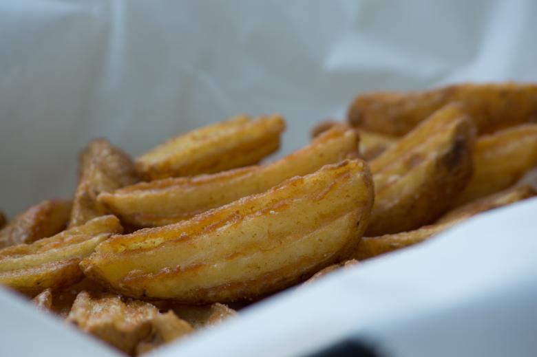 Rustikale Waffelchips