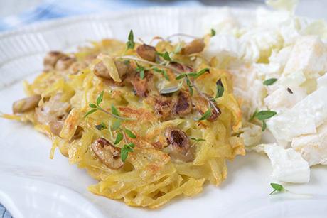 Röstitaler mit Champignons