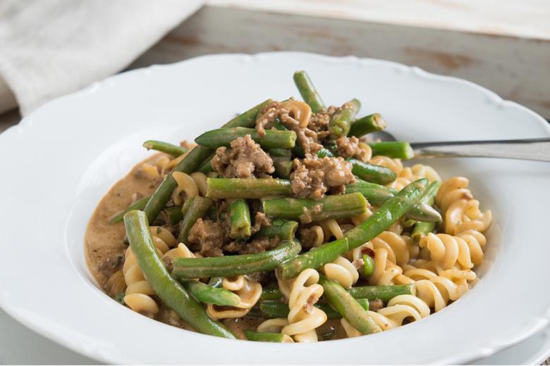 Fusilli mit grünen Bohnen