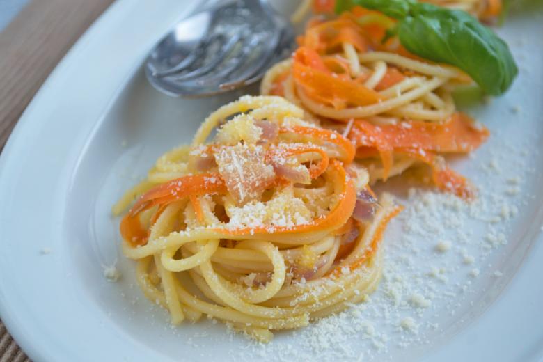 Spaghetti-Rüebli-Nester