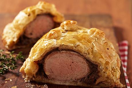 Saftiges Schweinsfilet im Blätterteigstrudel