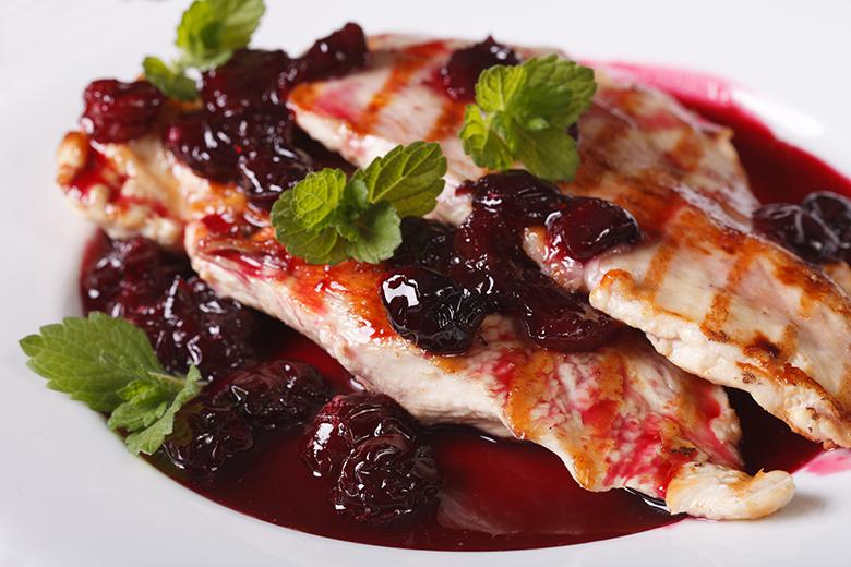 Pouletbrust an Kirschensauce